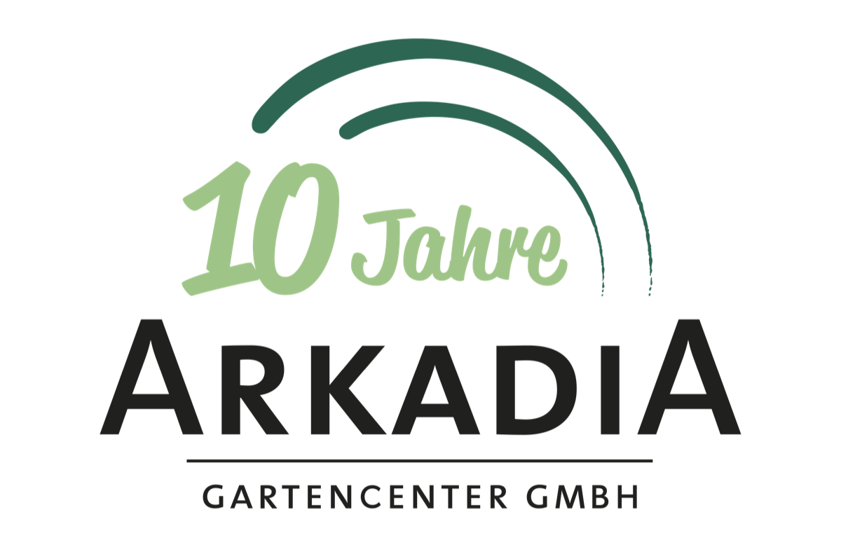 Jubiläumslogo 10 Jahre Arkadia Gartencenter GmbH