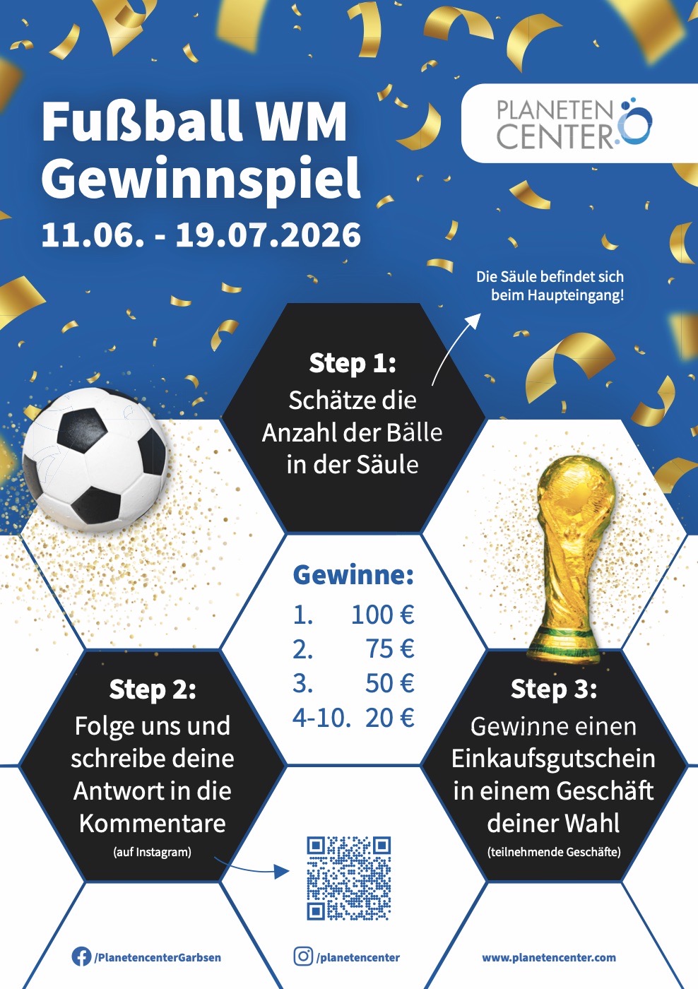 Plakat Fußball WM Gewinnspiel